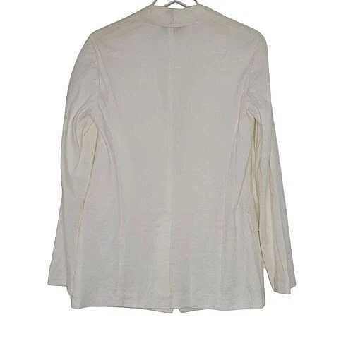 Blazer de lino Per Se by Carlisle 8 marfil chaqueta de un botón ligero dinero antiguo Foto 2 de 4