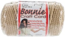 Bonnie Macrame Craft Cord 6mmX100yd-Tan