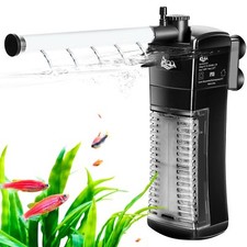 Aquarium Internal Filter Submersible Power Filter in-Tank with Adjustable Wat...