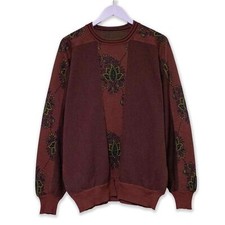 Maglione Vintage leggero bordeaux a girocollo anni 80 90 - Taglia 52 uomo
