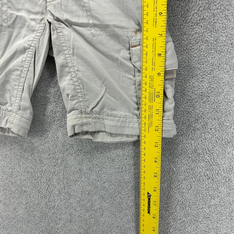 Pantalones Cortos Columbia Niños Talla 5 Beige Frente Plano Carga Senderismo Rendimiento Ajustable Foto 4 de 4