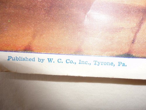Vintage 1920's W.C. Co Tyrone Pa. The Last Supper Print 11" x 9" - Picture 2 of 2