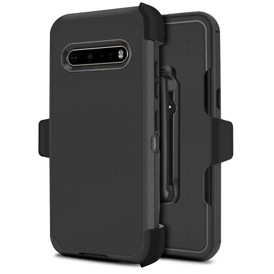 For LG V60 5G Defender Case Holster Belt Clip with  Built in Screen Protector