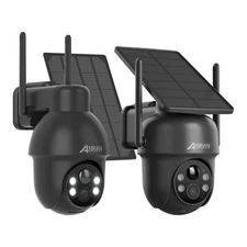 ANRAN 5MP Wireless Solar Battery Security Cameras Outdoor Pan/Tilt Night Vision