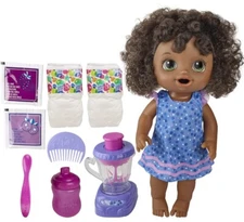 Baby Alive Magical Mixer Doll, Blueberry Blast, with Accessories, New in eco box