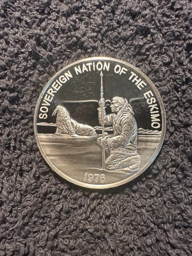 ESKIMO Tribe (1976) Franklin Mint .999 (Proof) Silver Round (197)