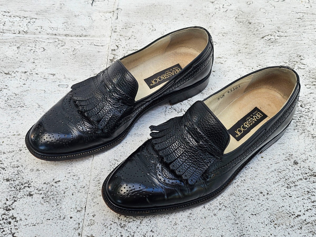 BRASS BOOT 91913-01 MEN\'S BLACK LEATHER SLIP-ON all LOAFERS SIZE 8 M Brass Boot Slip On Loafers for Men | Mercari main image 3