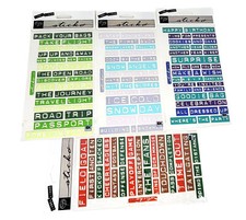 NIP 4 Sticko LABEL LINGO stickers Lot FOOTBALL TRAVEL BIRTHDAY WINTER