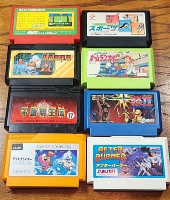 Lot of 8 Japanese Nintendo Namcot Sunsoft Taito Konami Deco