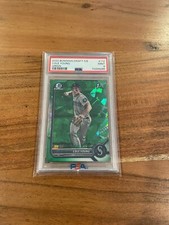 Cole Young 2022 1st Bowman Chrome Draft Green Sapphire Refractor /50 PSA 9 Mint