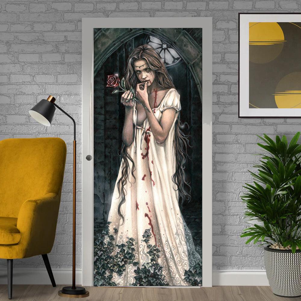 Gothic Party Decoration Banner - Angel of Death - Polyester Easy Hang Banner