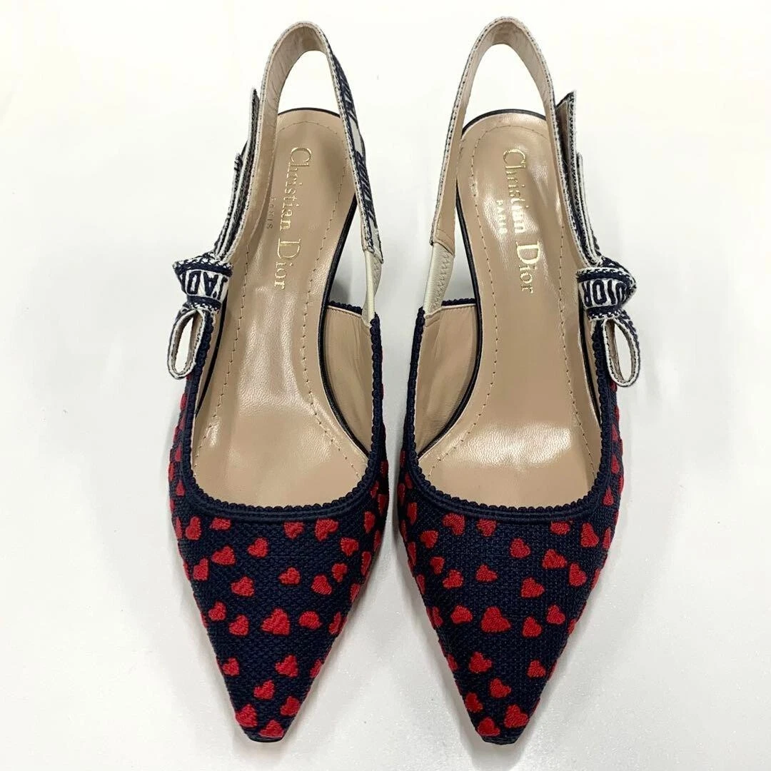 Escarpins Christian dior J'ADIOR coeur écharpe taille 35 couleur rouge marine du Japon
