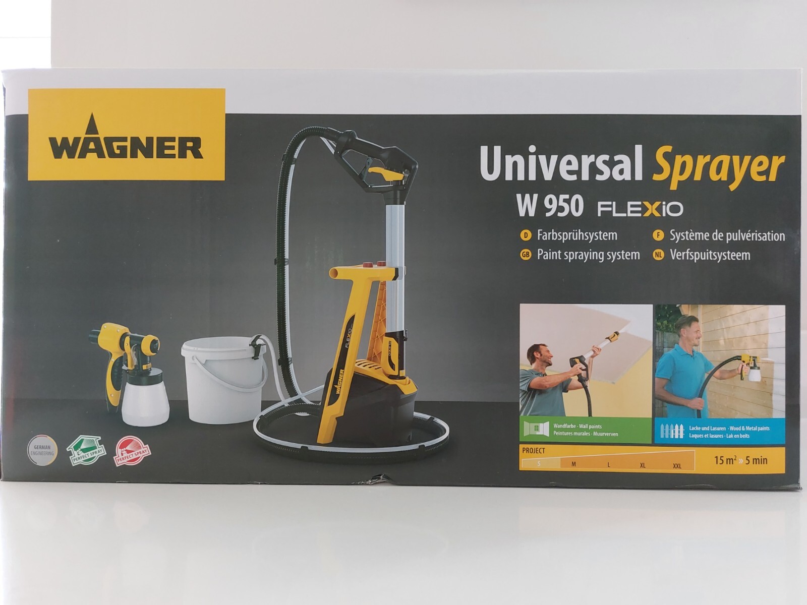 Wagner W950 Flexio Universal Professional Paint Sprayer Gun Yellow