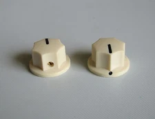 10x Ivory Small Size MXR Style Skirted AMP Knob Effects Pedal Knobs Brass Insert