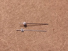 Lot Of 2 Genuine NOS Bulova Accutron 218-219 Silver Black Tip Sweep Second Hands