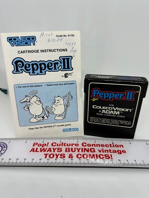1983 ColecoVision Exidy Pepper II 2 Game And Manual Inv-1094