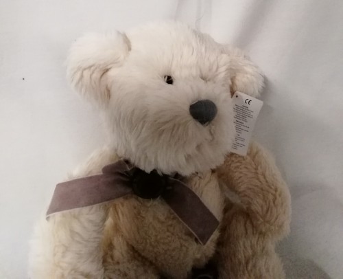 Russ Millennium cremefarbener Mohair Sammlerstück Teddybär, 40 cm lang Neu mit Etikett. - Bild 3 von 8
