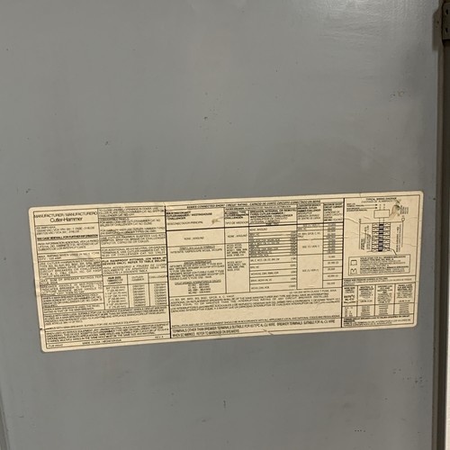 Cutler-Hammer 200A Load Center Panelboard Breaker Box DOOR COVER ONLY 29" x 14" - Picture 8 of 10