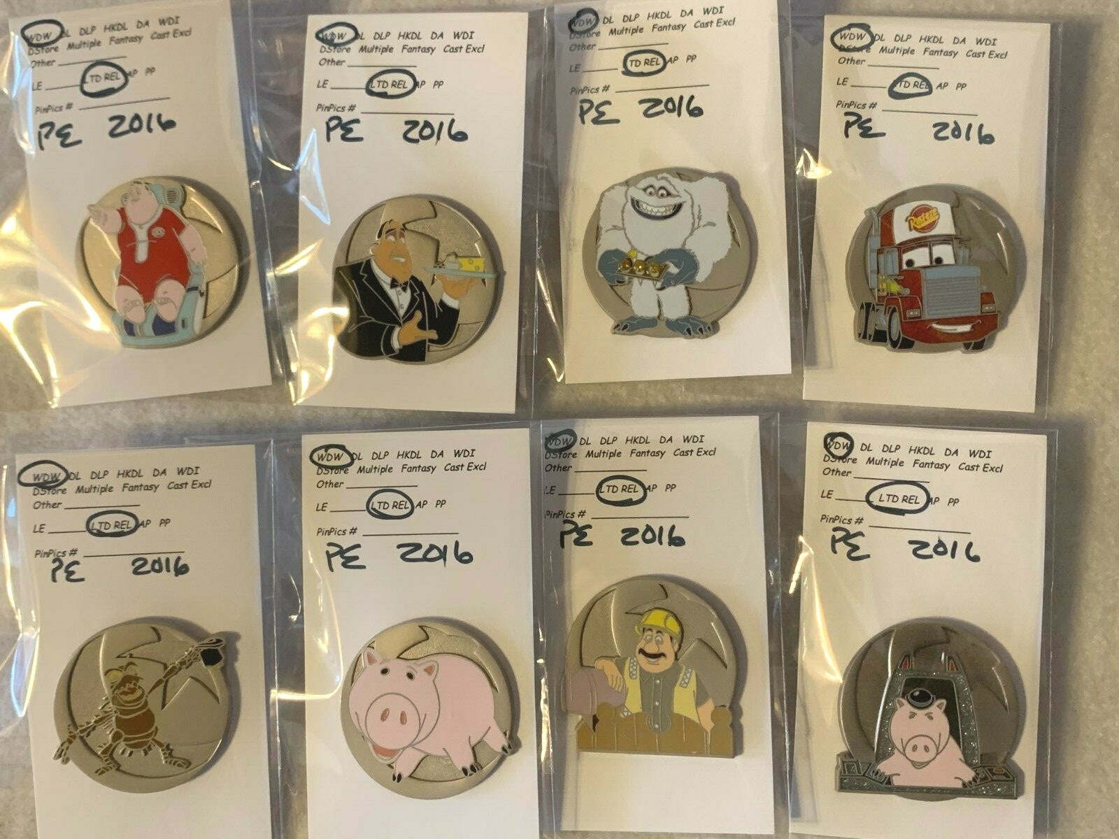 Disney WDW Pixar Party Toy Story Mystery Pin Set plus 4 Chaser Pins eBay