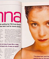 ANNA FRIEL rare interview & photo's Brookside UK 1990'S FASHION MAGAZINE VTG