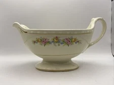 Vintage Homer Laughlin Countess Gravy Boat Under Plate / Relish Plate Circa 1941