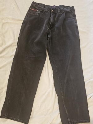 90s VTG US POLO ASSN. Carpenter Blk Jeans USA Flag Logo 90s VTG US POLO ASSN. Carpenter Blk Jeans USA Flag Logo