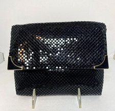 vintage black metal mesh clutch/shoulder bag