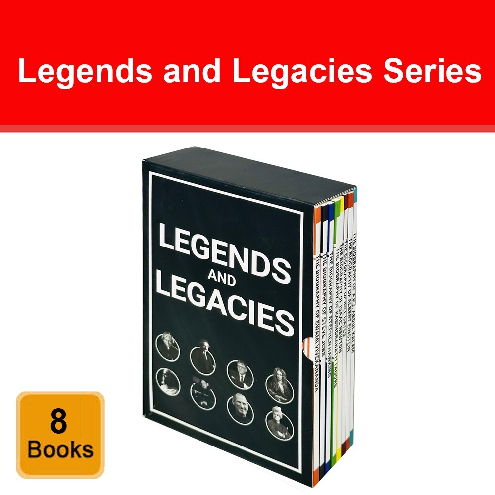 Legends and Legacies Series 8 Books Collection Set Biography of Stephen Hawking