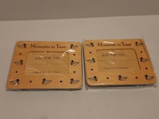 2-pcs lot wood Moments In Time Duck Frames with stand holds 3-1/2" x 2-1/2"