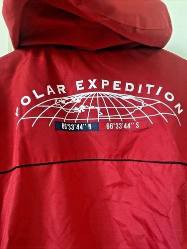 Compagnie Du Ponant 88 Parka Ski Jacket Coat Full Zip Men's M Red Hood image 10