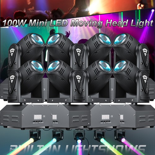 Mini luce testa mobile LED 100 W RGBW illuminazione palco fascio festa discoteca DMX
