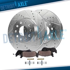 Front Drilled Disc Brake Rotors Brake Pads Kit fit for 2015 - 2019 Cadillac ATS