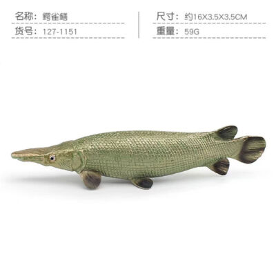 Marine Animal Models Figure Collector Alligator Gar Ornament Kids Toy Gift Decor