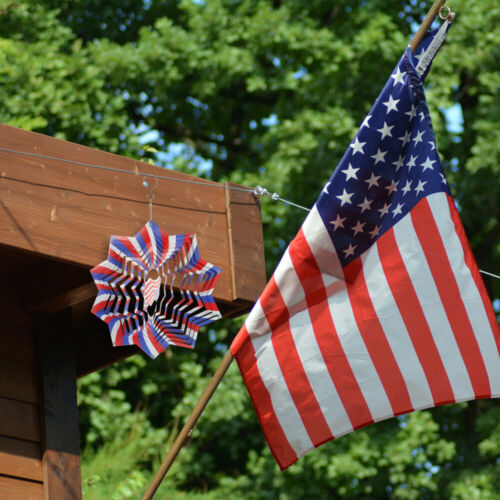 Stainless Steel Decorative Outdoor American Flag 4th Chime - Picture 2 of 12