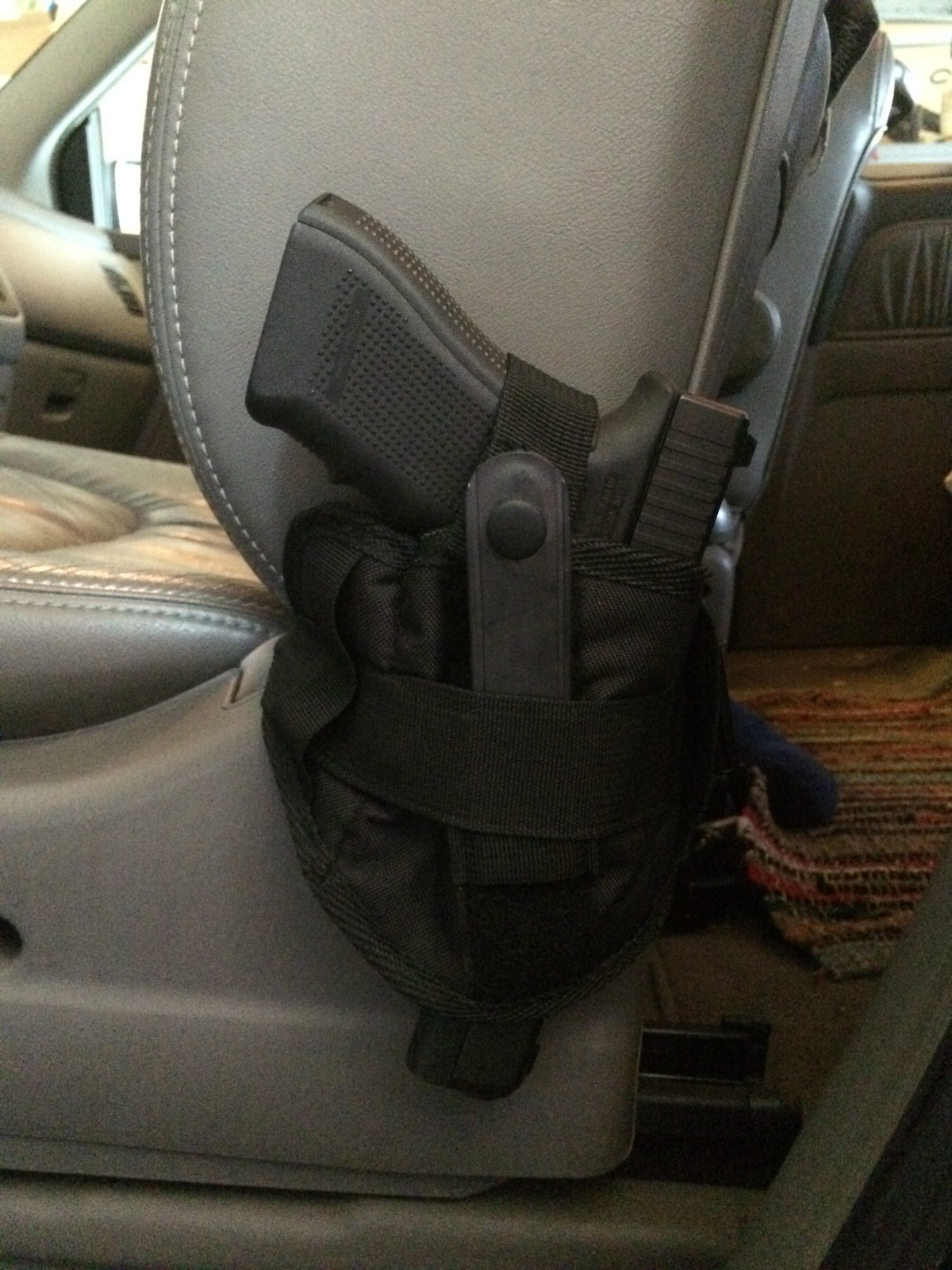 Car Seat Pistol Gun Holster Vehicle Truck Carry Ambidextrous Small