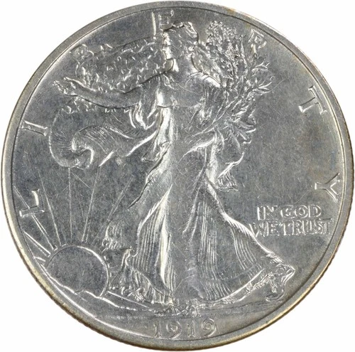 1919-S Walking Liberty Silver Half Dollar EF Uncertified #226