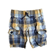 Tea Collection Plaid Boy Size 5 Blue/Yellow Shorts