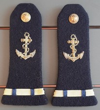 RFM RBFM 2° DB Épaulettes brodées or Marine Officier Aspirant  Fusilier Marin