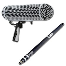 Rode Mini-Boompole Lightweight Microphone Boom Pole with Rode Blimp Windshield