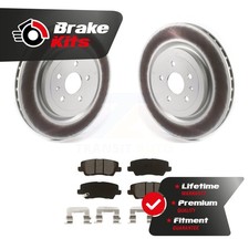 Rear Coat Disc Brake Rotor Semi-Metallic Pad Kit For 2015-2015 Cadillac CTS 6.2L