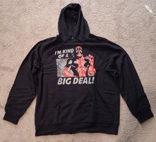 Marvel DEADPOOL Men's Hoodie BLACK Size X-Large I'M MIND OF A BIG DEAL New 