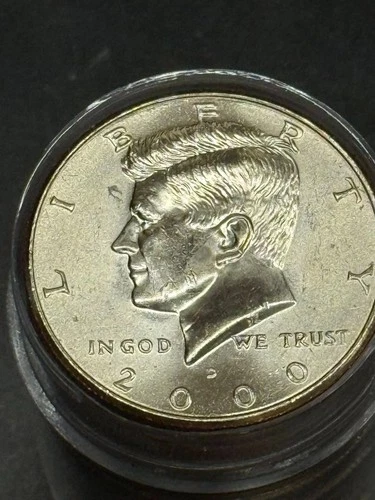 2000-D Kennedy half dollars 20 in tube, UNC, $10 Face.