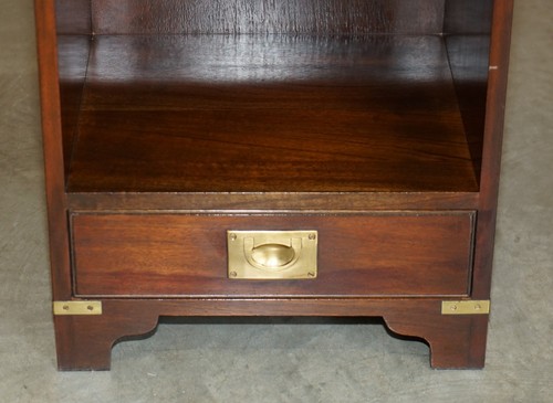 HARRODS KENNEDY MILITARY CAMPAIGN SIDE END TABLE DRAWERS INC BUTLERS SLIP TRAY - Picture 5 of 16