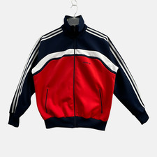 Vintage Adidas Trefoil Track Jacket Mens Large Red White Blue 3 Stripe Taiwan