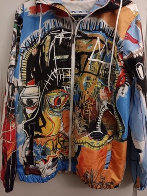Jean-Michel Basquiat + Members Only Multicolored Windbreaker Jacket Men L NWOT