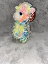 TY Beanie Baby 8" Lola the Rainbow Llama Plush TOY Stuffed Animal NWT NEW