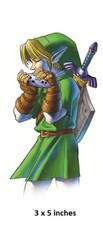 Link Ocarina Zelda Decal Wall Art Decor LOZ OOT Peel and Stick Wallpaper Sticker