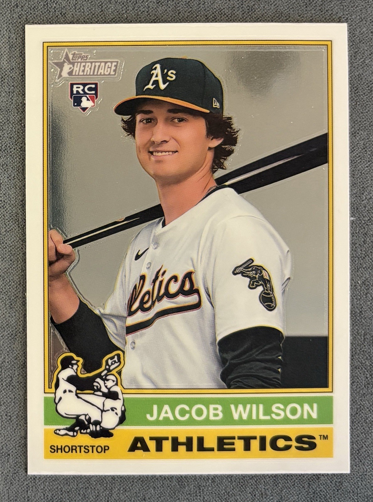 2025 Topps Heritage - Jacob Wilson RC - Chrome - Athletics Rookie #15