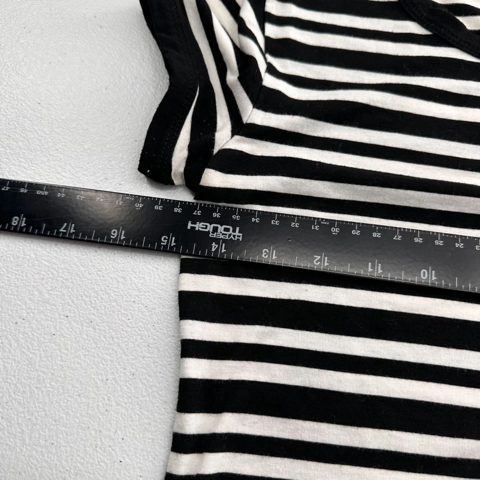 Camiseta Arizona para mujer blanca y negra a rayas manga corta XS camiseta cuello redondo corta Foto 3 de 4