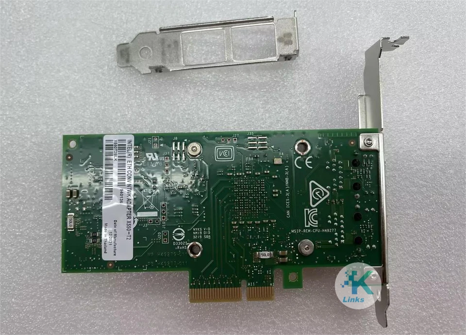 Intel X550-T2 10G PCIe3.0x4 Dual-port RJ-45 Converged Network Adapter X550T2BLK - Image 3 of 3